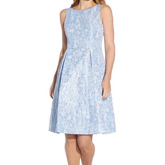 Adrianna Papell Dresses & Skirts - ADRIANNA PAPELL Pearl Trimmed Jacquard Dress